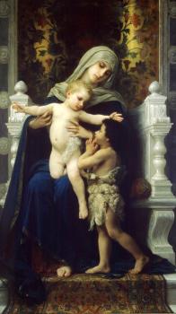 William-Adolphe Bouguereau : La Vierge, L'Enfant Jesus et Saint Jean Baptiste (The Virgin, Baby Jesus and Saint John the Baptist)